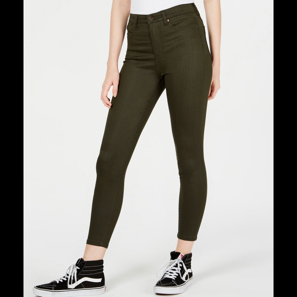 Celebrity Pink Juniors' High-Rise Ankle
Skinny Jeans COLOR: Olive Night